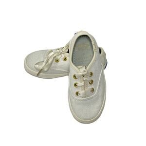 Kate Spade Sneakers Keds Collab White Cream Sparkle little girl/5.5M